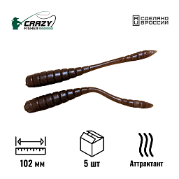 Червь Tsunekichi Worm 4" 102 мм C5 с аттрактантом